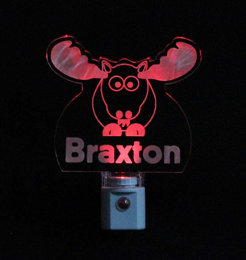 Animal light zoo animals gift for boys Moose Personalized Night Light LED Kids Lamp