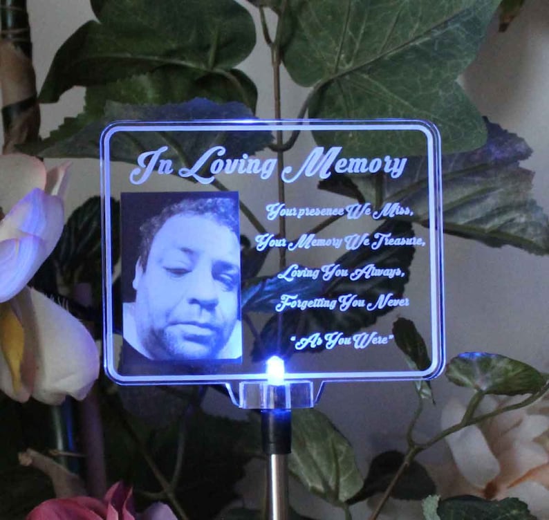 garden light Personalized Solar light with Photograph UV Printed on