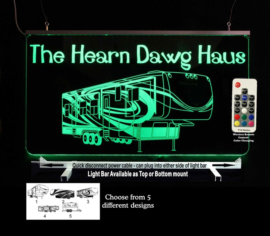 Personalized LED Camper Sign: Custom RV Edge Lit Decor - Etsy