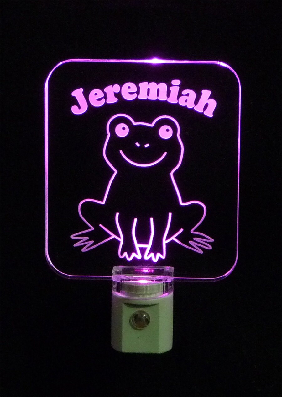 Frog Led Personalized Night Light Unique Light Animal Lamp Etsy