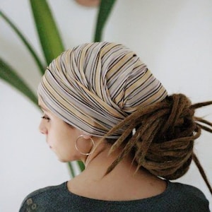 Dreadlock Tube Mens Girls Dreadband Striped Headband Wide Yoga Headband Namaste Earthy Headwrap Head Sock Dread Sock Dreadlock Accessories