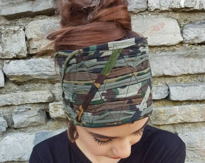 Military Army Headbands Real Tree Woodland Camo Unisex Womans Mens Headband Dreadlock
