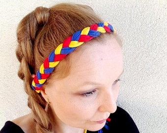 Colombian Flag Quinceañera Gift Colombia Headband Team Headband  Softball Headband Colombian Girls Hair Colombia Soccer Headband Accessory