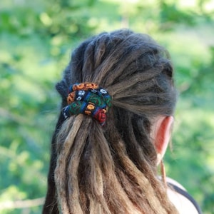 Bendable Dread Tie Dreadlock Accessories Ethnic Bendable Hair Tie Bun Wrap Ponytail Wrap Tie Long Hair Wrap Rasta Spiralock Tie Up Dreads