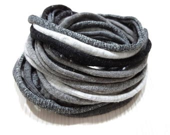 Mens Headband Dreadband Men Hair Accessory Dreadlock Accessory Dreadlock Headband for Men Dreadlock Wide Hairband Tube Turban Gray Headband