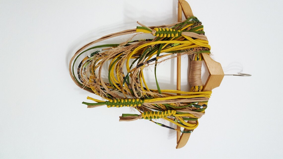 Mustard Brown Green Autumn Necklace Statement Woodland Etsy