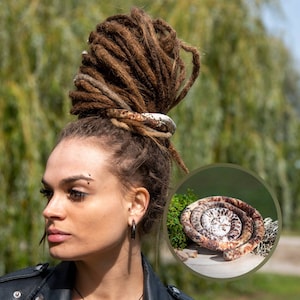 ERDE Schattierungen VELVET Dreadspirale Dreadkrawatte Dreadkrawatte Dreadkrawatte Dreadlockzubehör Einzigartig Dreaddraht Dreadkrawatte Unikatina