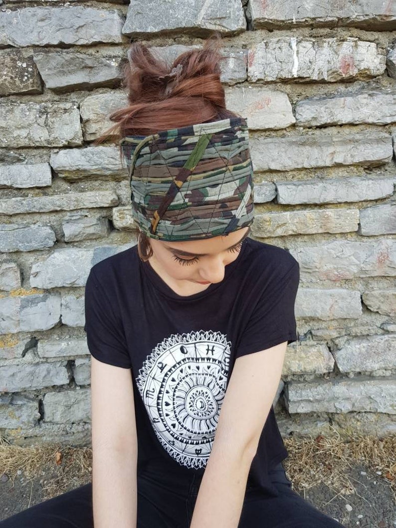 Military Army Headbands Real Tree Woodland Camo Unisex Womans Etsy