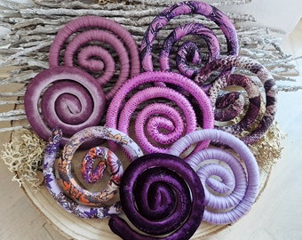 PURPLE PINK SPIRALOCKS Dreadkrawatten Dreadkrawatten Zubehör Spiralen für Dreadlocks Haarspiralen