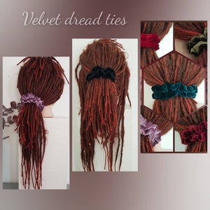 Dreadlock Hair Tie, Dreadlock Accessories, Large Scrunchie for Dreads, Thick Dread Ties, Dreads Hair Band, Velvet Hair Tie, Dread Elastic