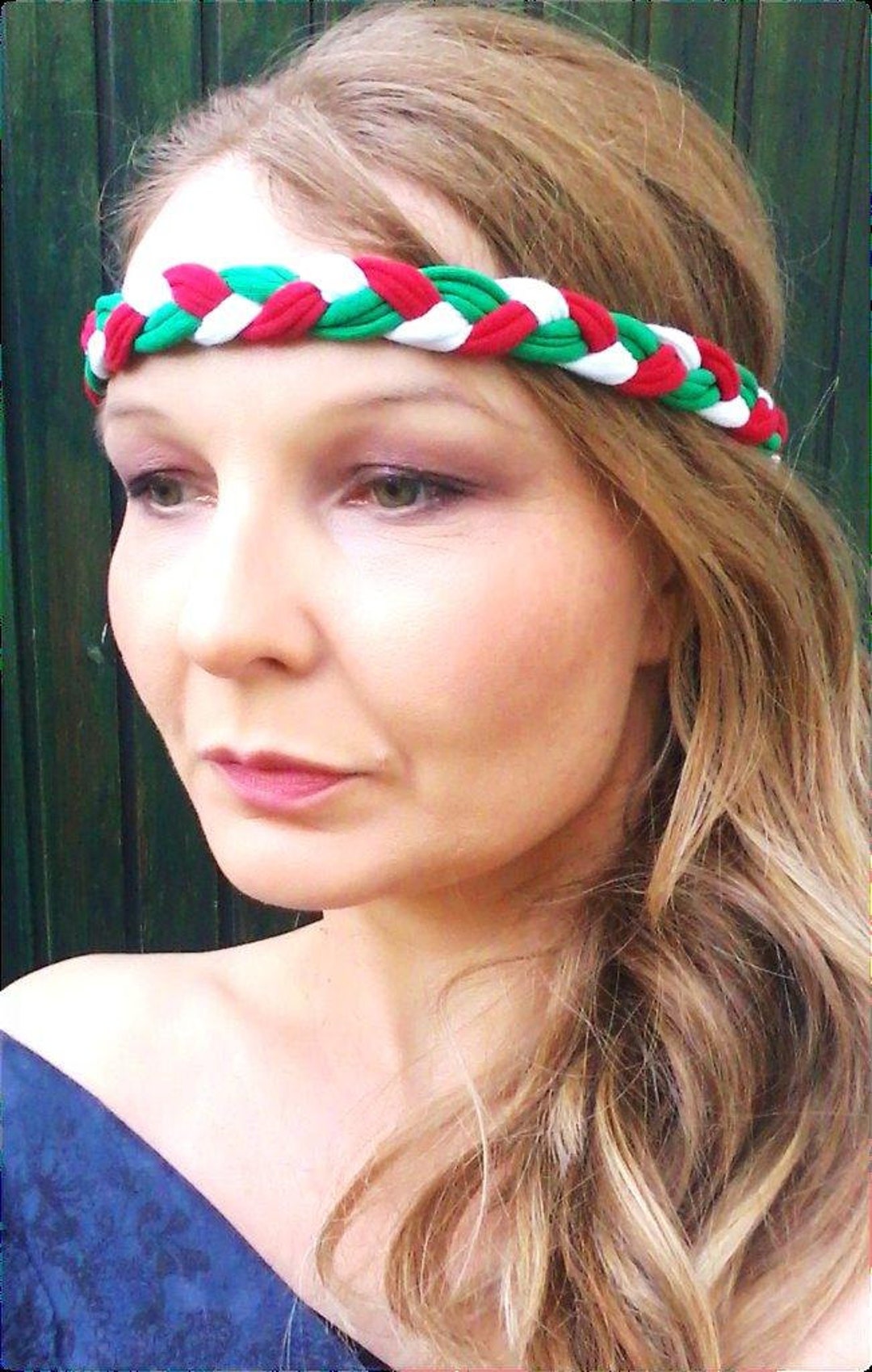 Green White Red Headband Flag Headband Italy Mexico Soccer