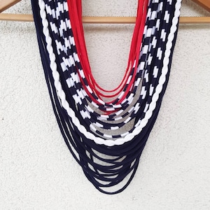 Collar NÁUTICO collar textil collar FABRIC tela joyería accesorios náuticos bufandas verano Marino Marino collar bufanda