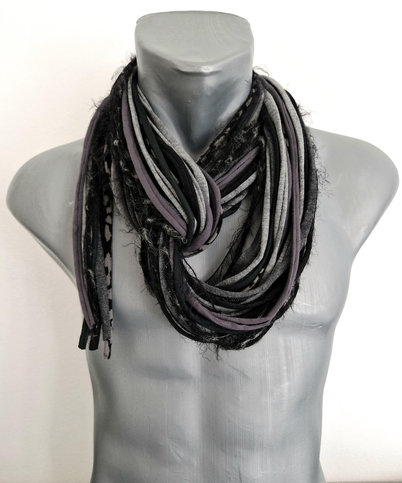Festival outfit Men Scarf Burning men outfit Scarf Necklace for Men Infinity Festival Fashion Scarves Unique Gift for him Unisex scarf image 1