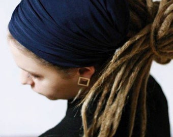 Dreadlock Tube Stirnband Breites Yoga Stirnband Boho Stirnband Namaste Stirnband Damen Herren Kinder Stirnband für Dreads Head Wrap Dread Sock Blau Rot