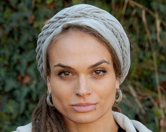 Grey Headband Zara Cotton Jersey Bandana Non Slip  display picture 2