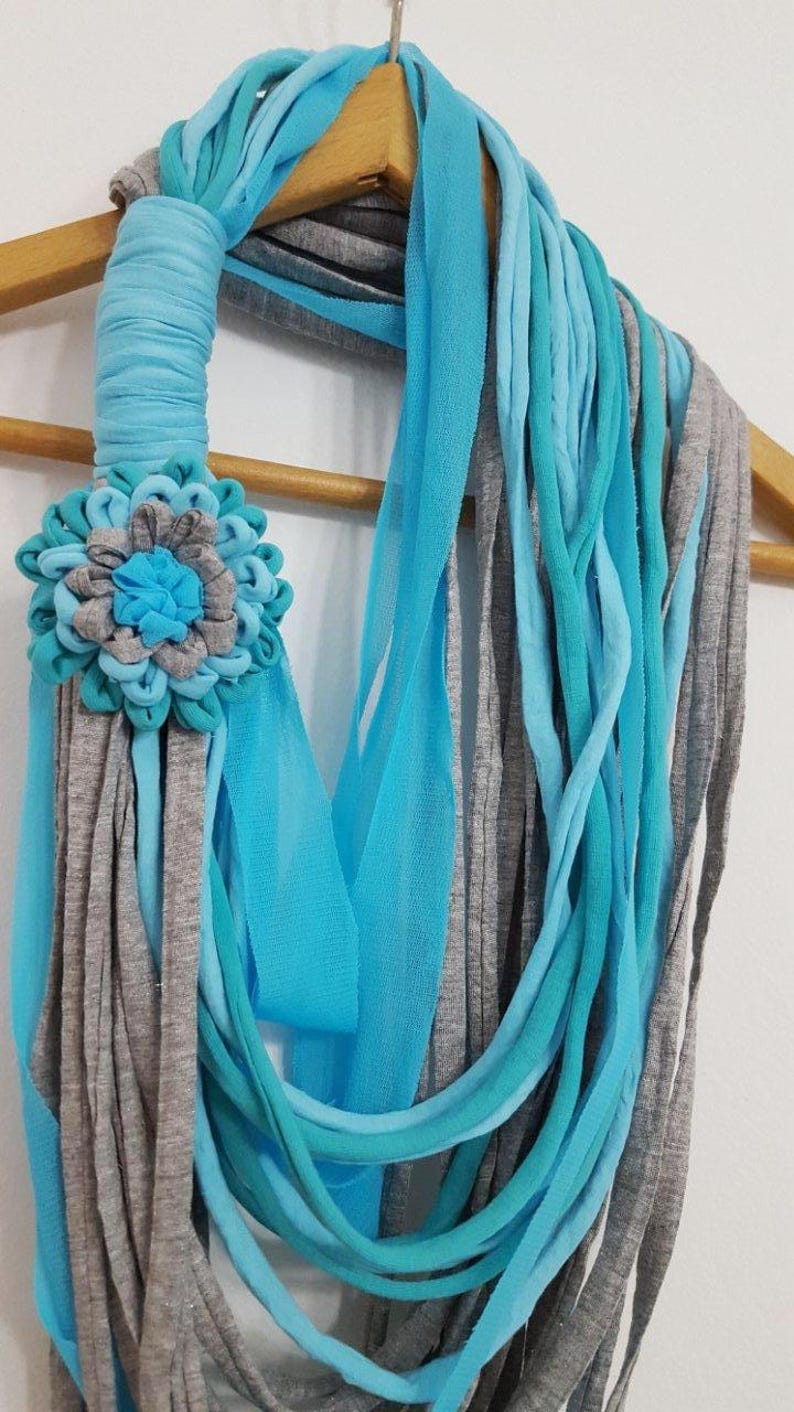 Turquoise Scarf Necklace