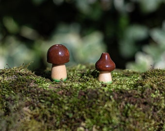 Pilz Dreadlock Perle, Dreadlock Accessoires, Naturholzperlen Waldperlen, Pilz Dread Perlen, Waldfee Haarschmuck