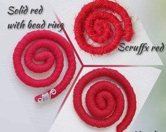 Red SPIRALOCK Bendable Dread Tie Dreadlock Accessories Wired Dread Tie Dread Girl Spiralocks Red dread ties Dread wraps Wired Hair Tie