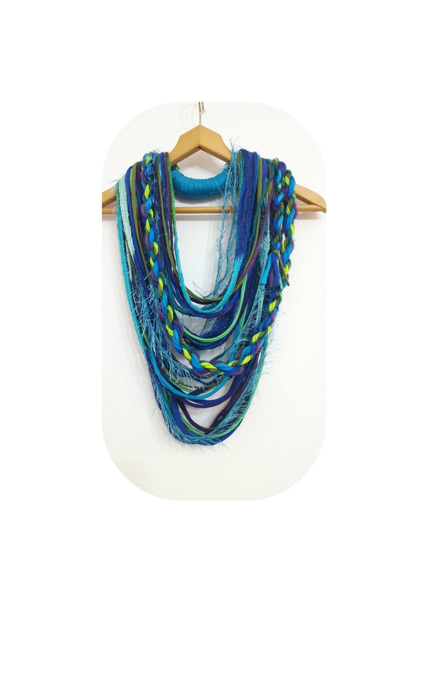 Diy Scarves With Beads Old Jeans Frayed Jeans Denim Scarf Necklace