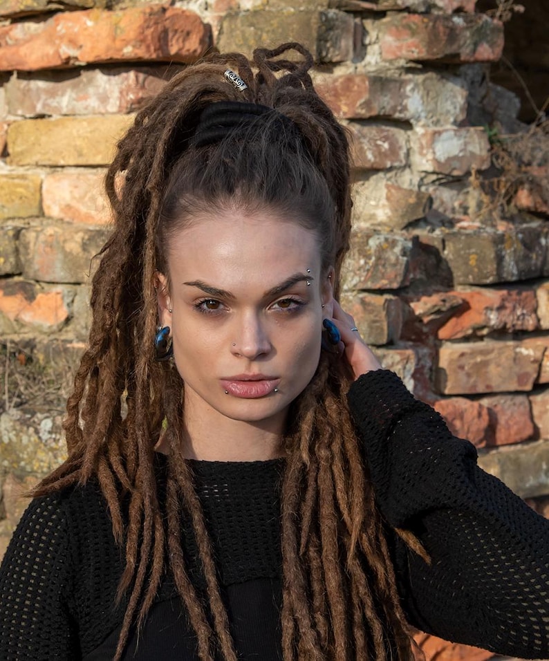 Schwarze Loc Ties, biegsame Dreadlock-Krawatten, Dreadlock-Accessoires, Loc-Schmuck, Dreads, beste Art, Dreads zu binden, Spirale für Dreads, Loc Ties Bild 10