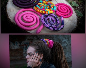 PINK PURPLE SPIRALOCKS Dread Loc Ties Dreadlock Accessories Wired Dread Tie Dreads Locks Ties Best way to tie up dreads  Unikatina Loc Ties