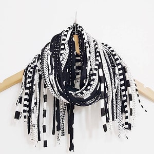 Multistrand Scarf Necklace Long Double wrap Skinny Scarf Textile Jewelry Fringed Scarf Unique Designer Scarves Many Strands Scarf Unique