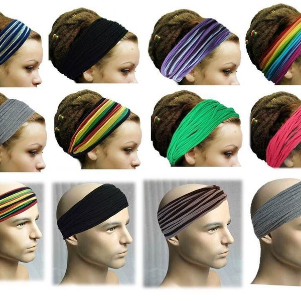 Dreadlock Headband Head Wrap Dreadlock Wrap Scarf Necklace Head Scarf Wide Headband Girls Mens Headband Dreado Chic Head Wrap Turban