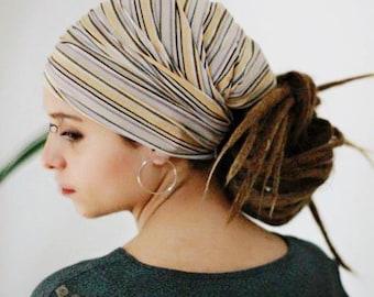Dreadlock Tube Mens Girls Dreadband Striped Headband Wide Yoga Headband Namaste Earthy Headwrap Head Sock Dread Sock Dreadlock Accessories