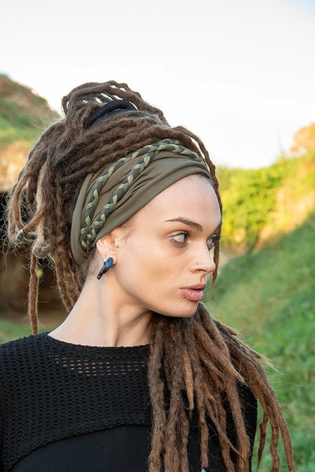 Headband Silk Scarf For Dreads Tutorial Short Locs Headwrap Short