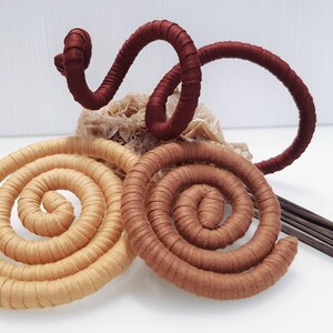 Earthy tones LOC TIE Bendable Dread Ties Dreadlock Accessories Wired Dread Tie Earthy Loc jewelry Dread Wire Dread Loc Ties Spiral ties image 4