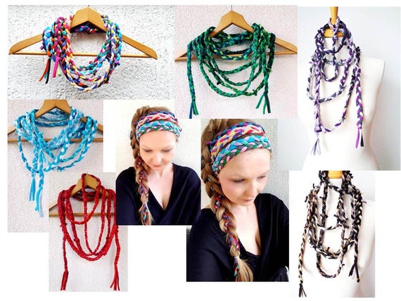 Dreadlocks Headband Head Scarf Boho Chic Head Wrap Gypsy  display picture 1