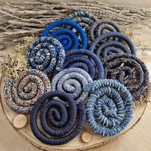 BLAU SPIRALOCKS Dread Ties Dread Ties Dreadlocks Accessoires Unikatinas Unikatina Feinste Art Dreadlocks zu binden Bild 1