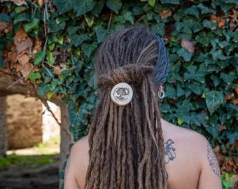 Joyería para rastas Decoración de rastas Colgante para rastas Accesorio para rastas Regalo Madera natural grande entera Cuentas para rastas Decoración para rastas Regalo Rastas