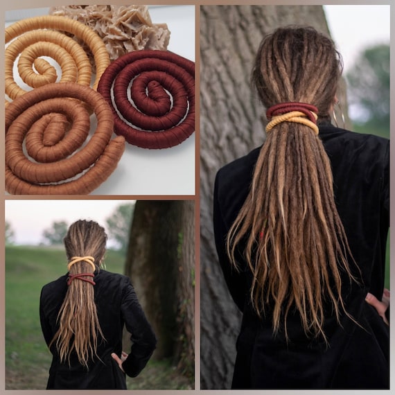 Earthy Tones LOC TIE Bendable Dread Ties Dreadlock  display picture 1