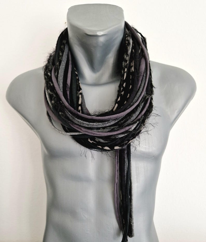 Festival outfit Men Scarf Burning men outfit Scarf Necklace for Men Infinity Festival Fashion Scarves Unique Gift for him Unisex scarf image 4