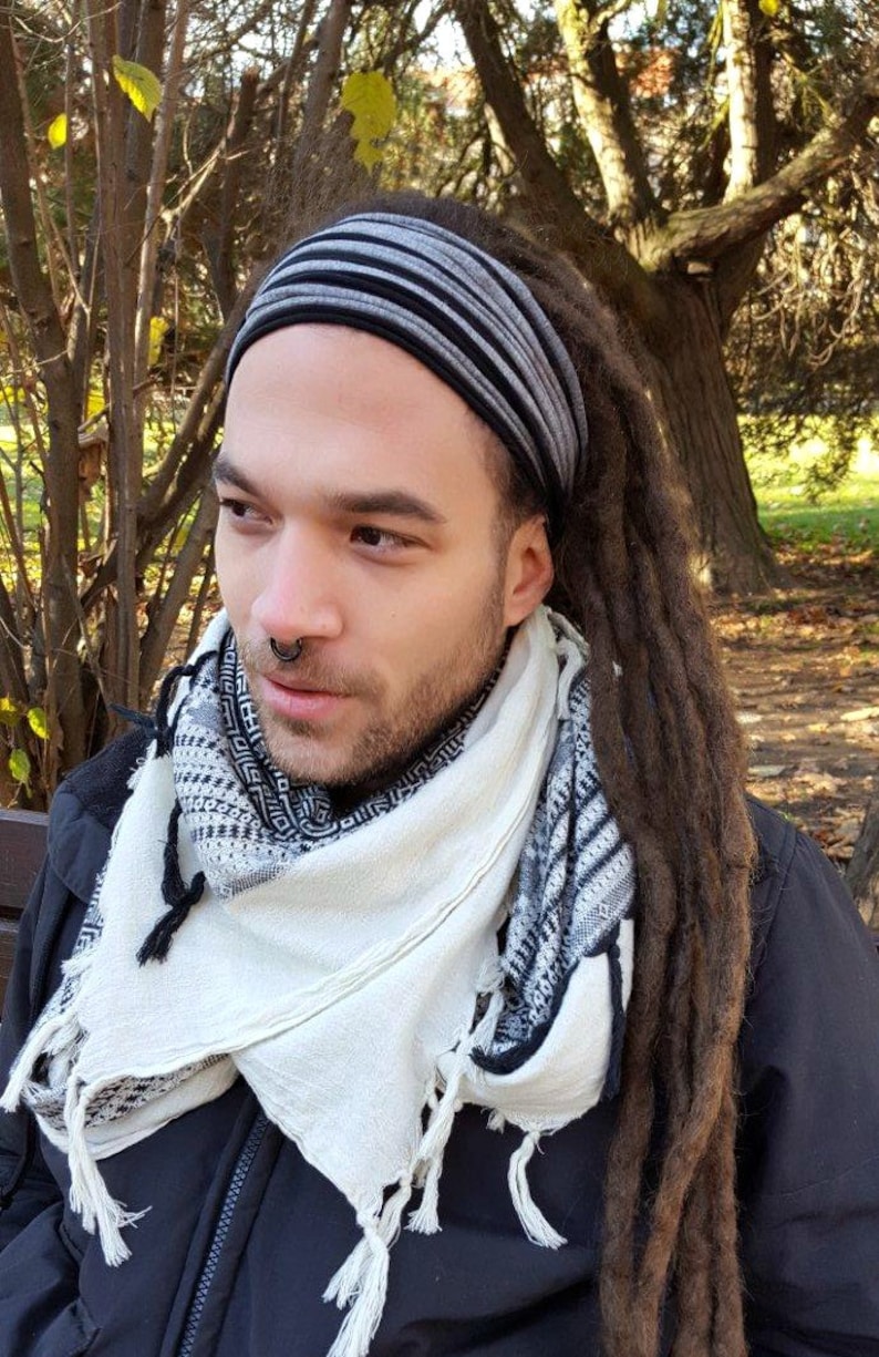 Bandeau dreadlocks pour homme Bandeau pour cheveux dreadlocks Tube multibrin Bandeau pour hommes Accessoires dreadlocks Bandeau large pour tête Dread Wrap Burning Man image 5