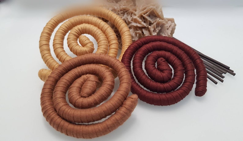 Earthy tones LOC TIE Bendable Dread Ties Dreadlock Accessories Wired Dread Tie Earthy Loc jewelry Dread Wire Dread Loc Ties Spiral ties image 7