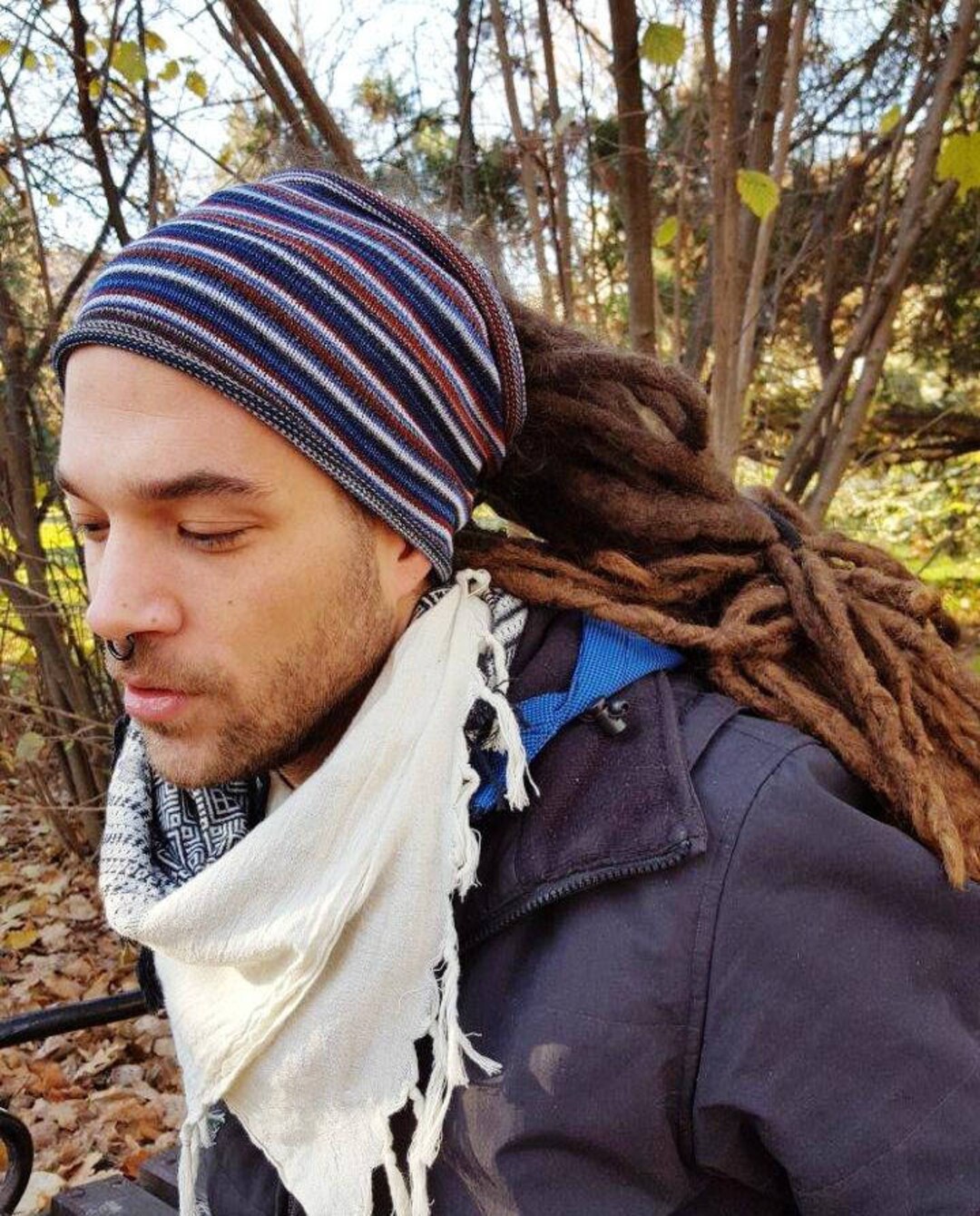 Mens Headband Mens Hair Accessories Dreadlock Tube Headband Guys Knit ...
