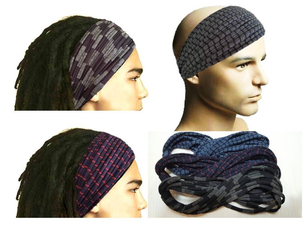 Dreadlocks Headband for Men Dreadlock Hair Wrap Tube Mens Headband Dreadlock Accessory Wide Head