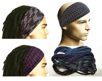 Dreadlocks Stirnband für Männer Dreadlock Hair Wrap Tube Herren Stirnband Dreadlock Accessoire Breites Head Wrap Männer Stirnband mit Streifen Kopftuch