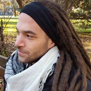 Bandeau dreadlocks pour homme Bandeau pour cheveux dreadlocks Tube multibrin Bandeau pour hommes Accessoires dreadlocks Bandeau large pour tête Dread Wrap Burning Man image 6