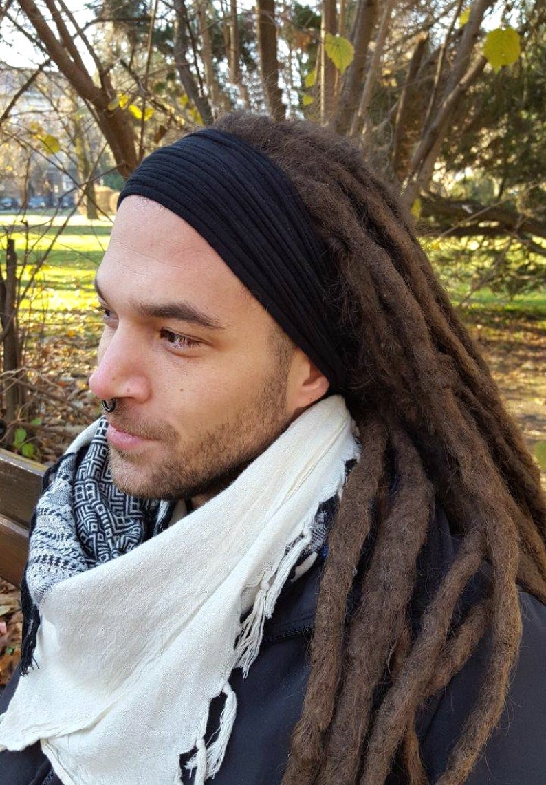 Bandeau dreadlocks pour homme Bandeau pour cheveux dreadlocks Tube multibrin Bandeau pour hommes Accessoires dreadlocks Bandeau large pour tête Dread Wrap Burning Man image 6