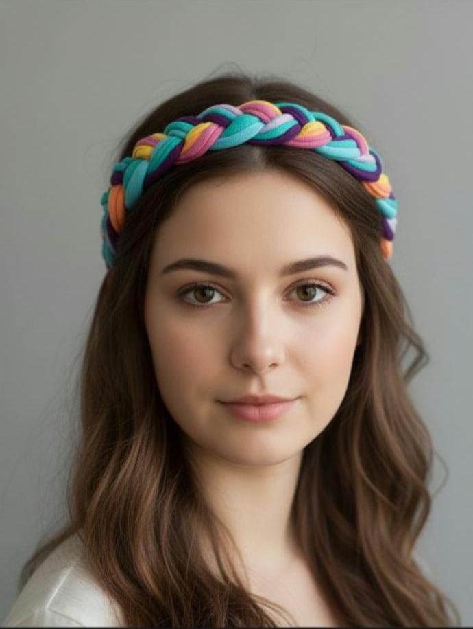 Hot Trend! Braided Vibrant Headband Colorful Headband Summer  display picture 1