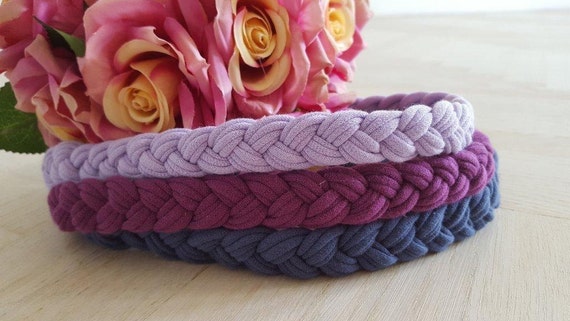 Magenta Lavender Blue Headband Summer Bech Hair Accessory Sweatband Yoga Headband Hair Band Boho Hippie Coachella Braided Headband