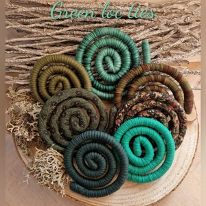 GRÜNE SPIRALOCKS Bendable Dread Krawatten Dreadlocks Zubehör Wired Locks Dread Locks Krawatten Spiralen für Dreads Bild 1