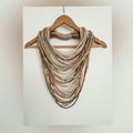 Sandy Earth Textille Scarf Necklace Fiber Necklace Tribal Festival Costume Jewelry Infinity Scarves Coacella Burning Man Infinity Cowl product logo