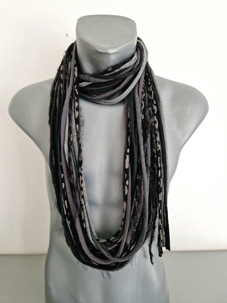 Festival outfit Men Scarf Burning men outfit Scarf Necklace for Men Infinity Festival Fashion Scarves Unique Gift for him Unisex scarf image 7