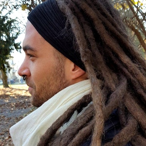 Dreadlock Headband for Men Dreadlock Hair Wrap  Multistrand Tube Mens Headband Dreadlock Accessories Wide Head Wrap Dread Wrap Burning Man