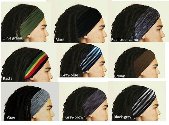 Mens Guys Headband Dreadband Dreadlock Headband Men Hair Accessories Head Scarf