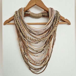 Collar con bufanda del Festival del Desierto, bisutería tribal, bufandas infinitas, capucha infinita unisex de Burning Man